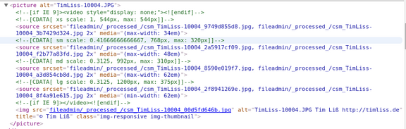 HTML Quellcode des picture Tags